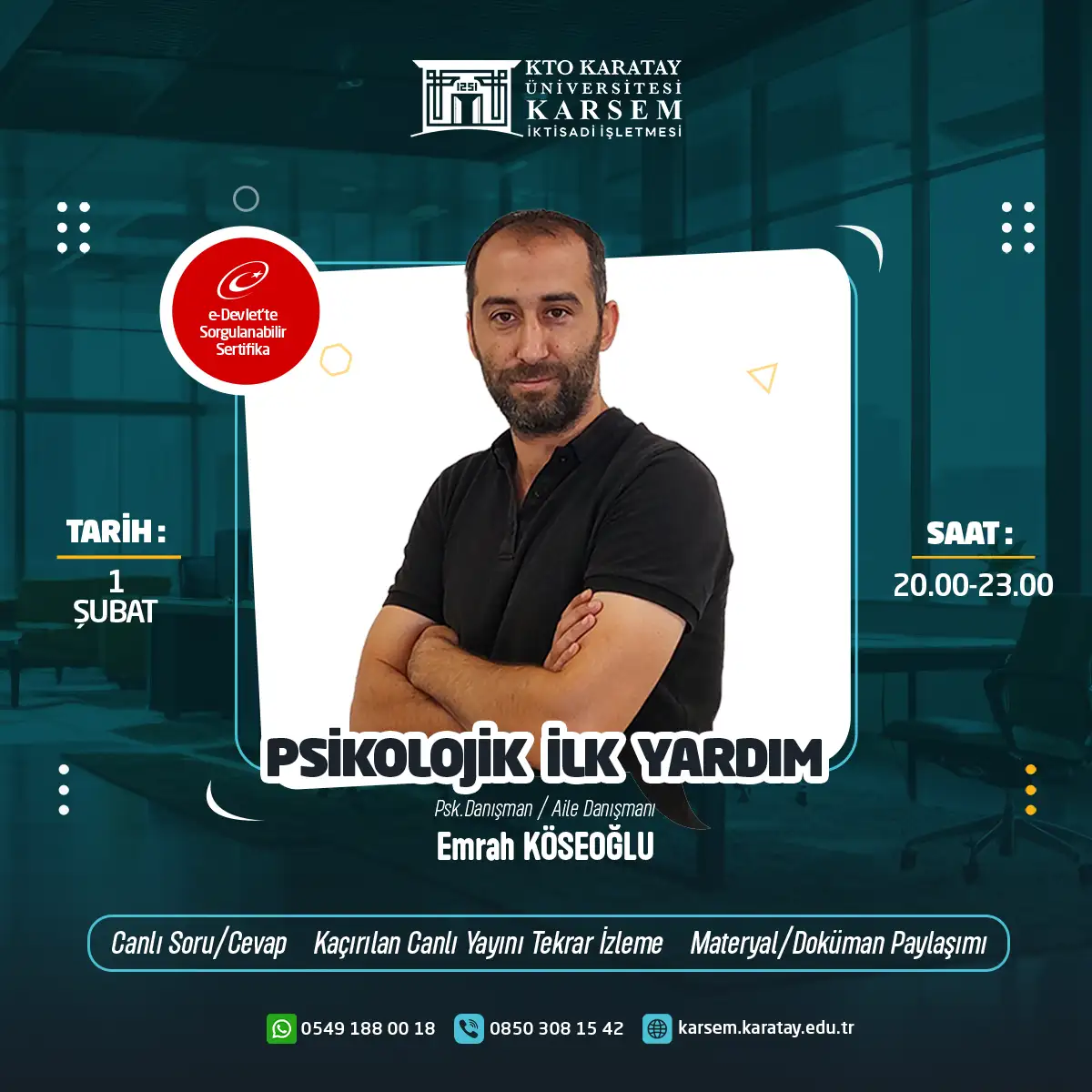 Psikolojik İlk Yardım Eğitimi