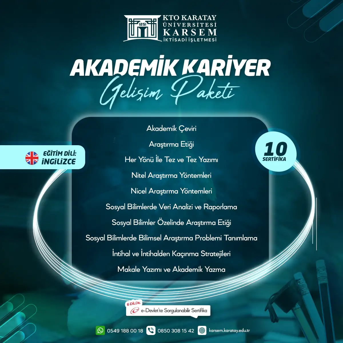 Akademik Kariyer Gelişim Paketi (10 Sertifika)