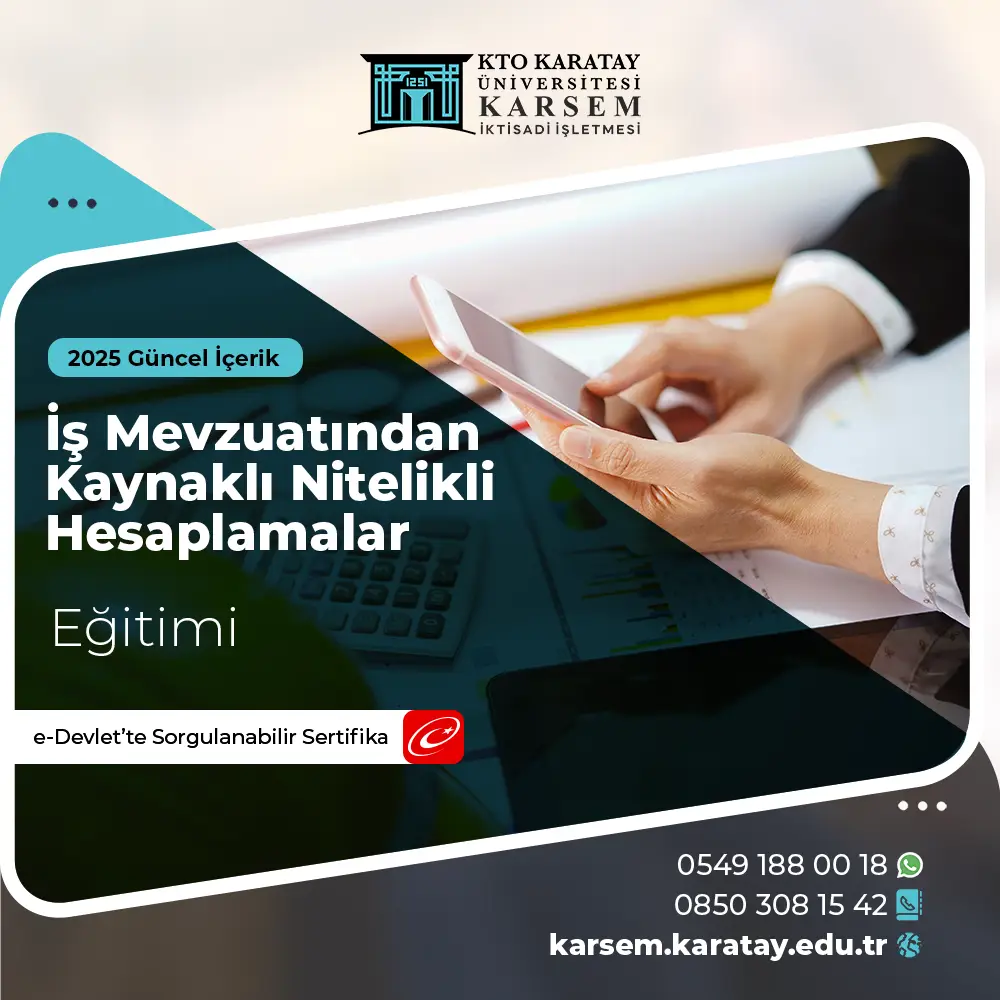 İş Mevzuatından Kaynaklı Nitelikli Hesaplamalar Sertifika Programı