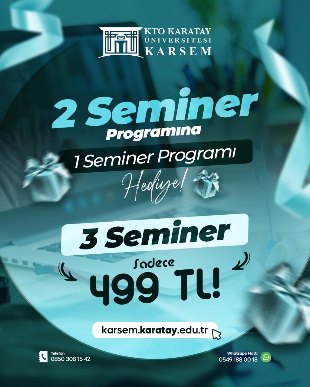 Seçeceğin 3 Seminer Sadece 499₺