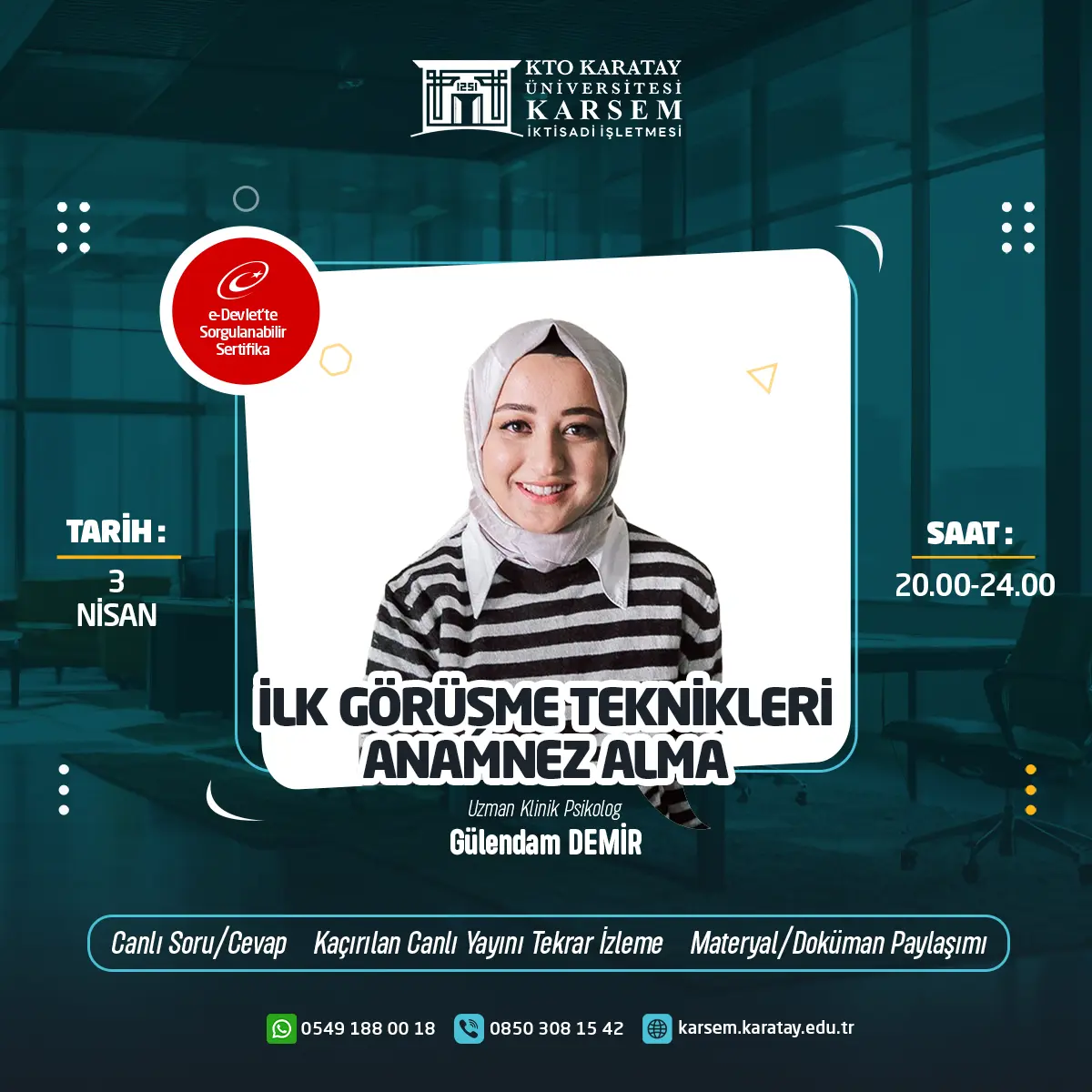 İlk Görüşme Teknikleri Anamnez Alma Eğitimi (Canlı)