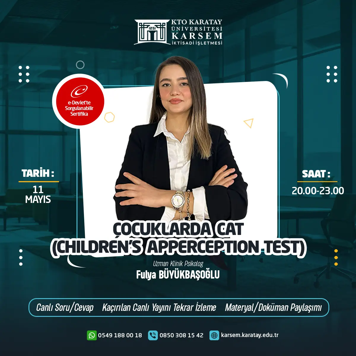 Çocuklarda Algı Testi (Children’s Apperception Test ) (Canlı)