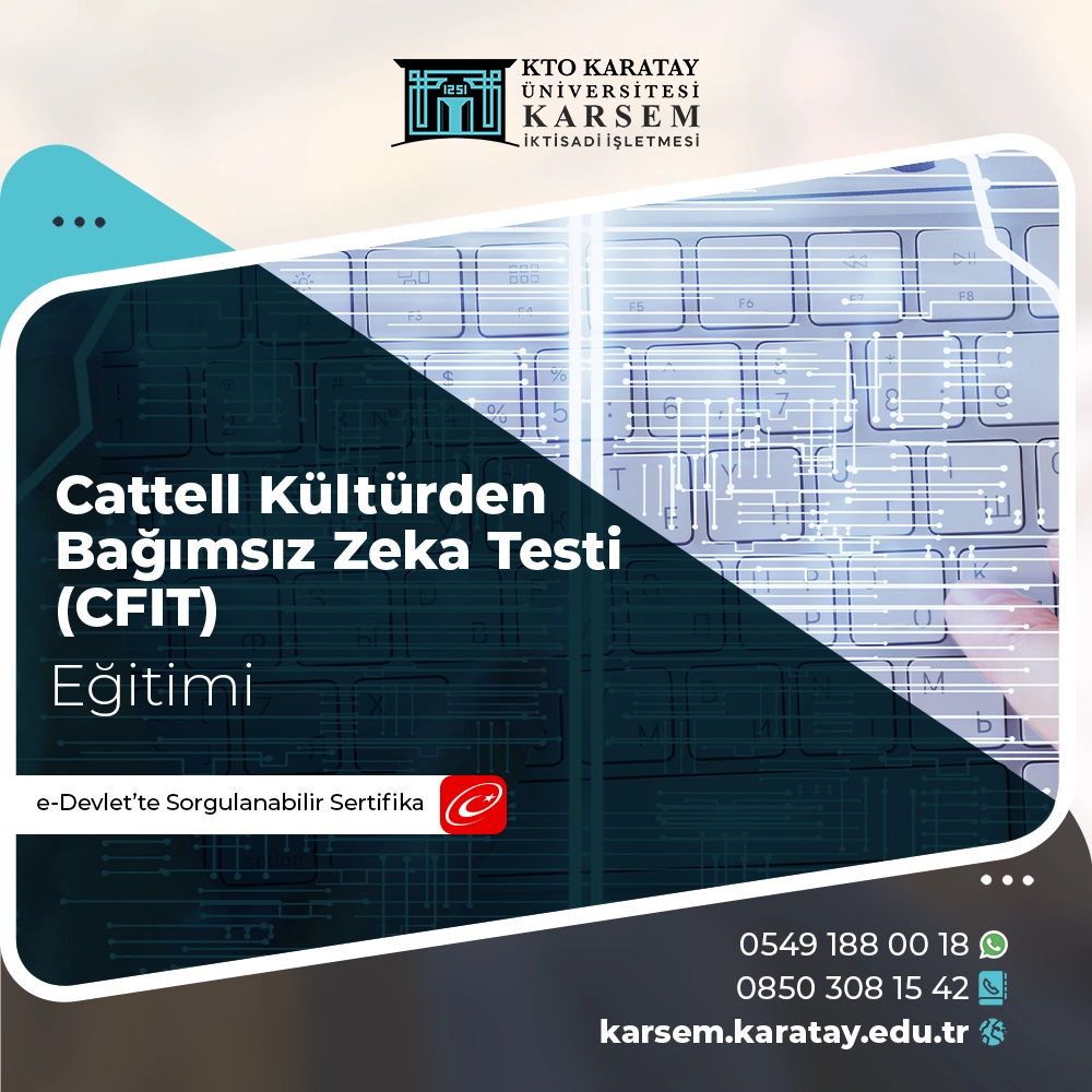 Cattell Kültürden Bağımsız Zeka Testi (CFIT) Sertifika Programı