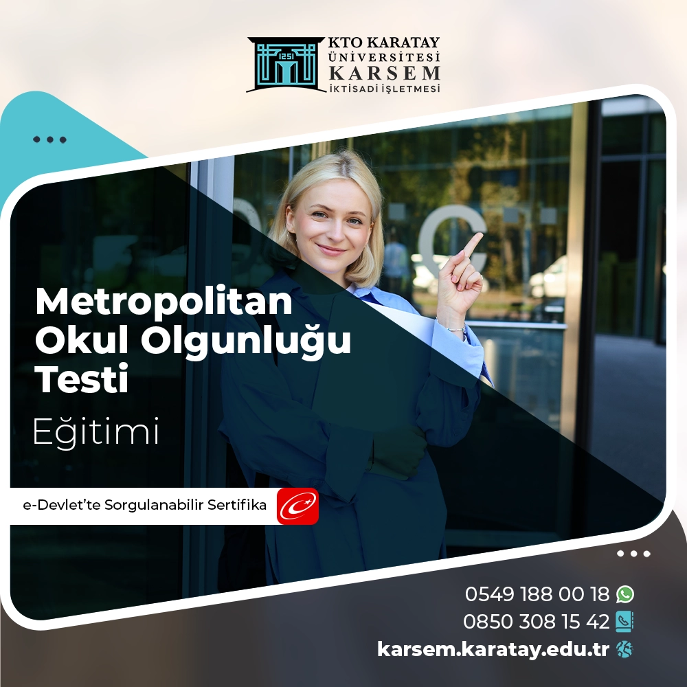 Metropolitan Okul Olgunluğu Testi Sertifika Programı