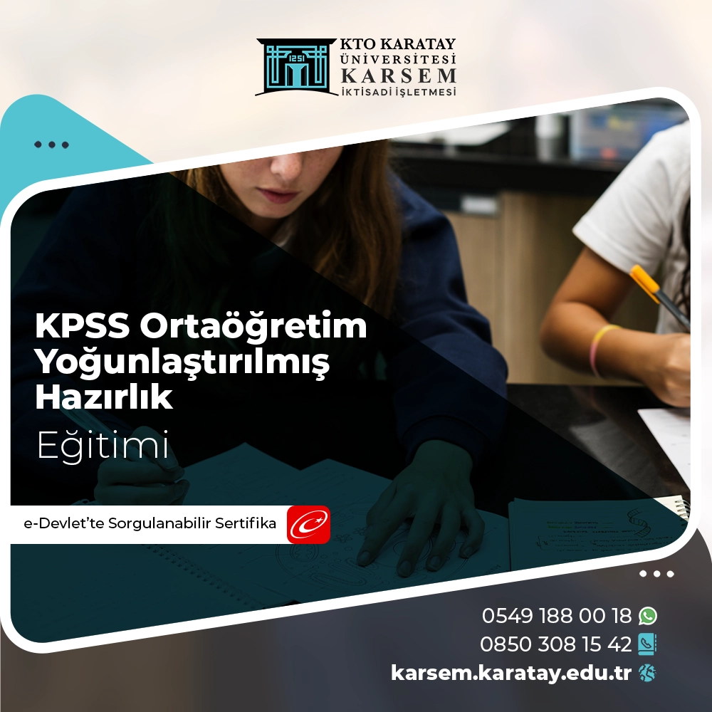 KPSS Ortaöğretim Yoğunlaştırılmış Hazırlık Eğitimi