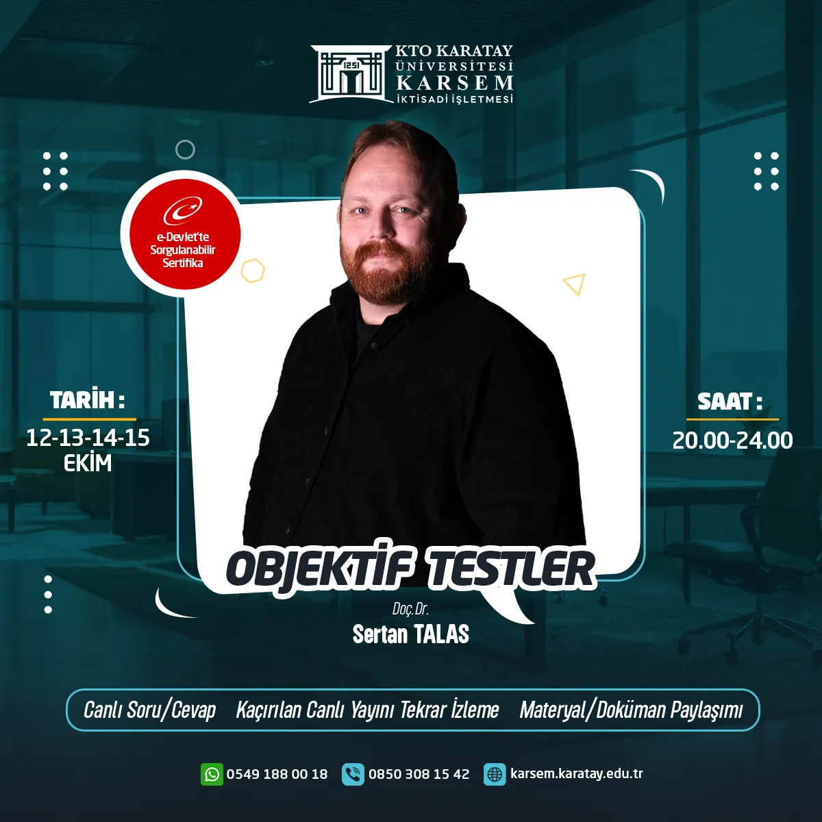 Objektif Testler Eğitimi Sertifika Programı (CANLI)