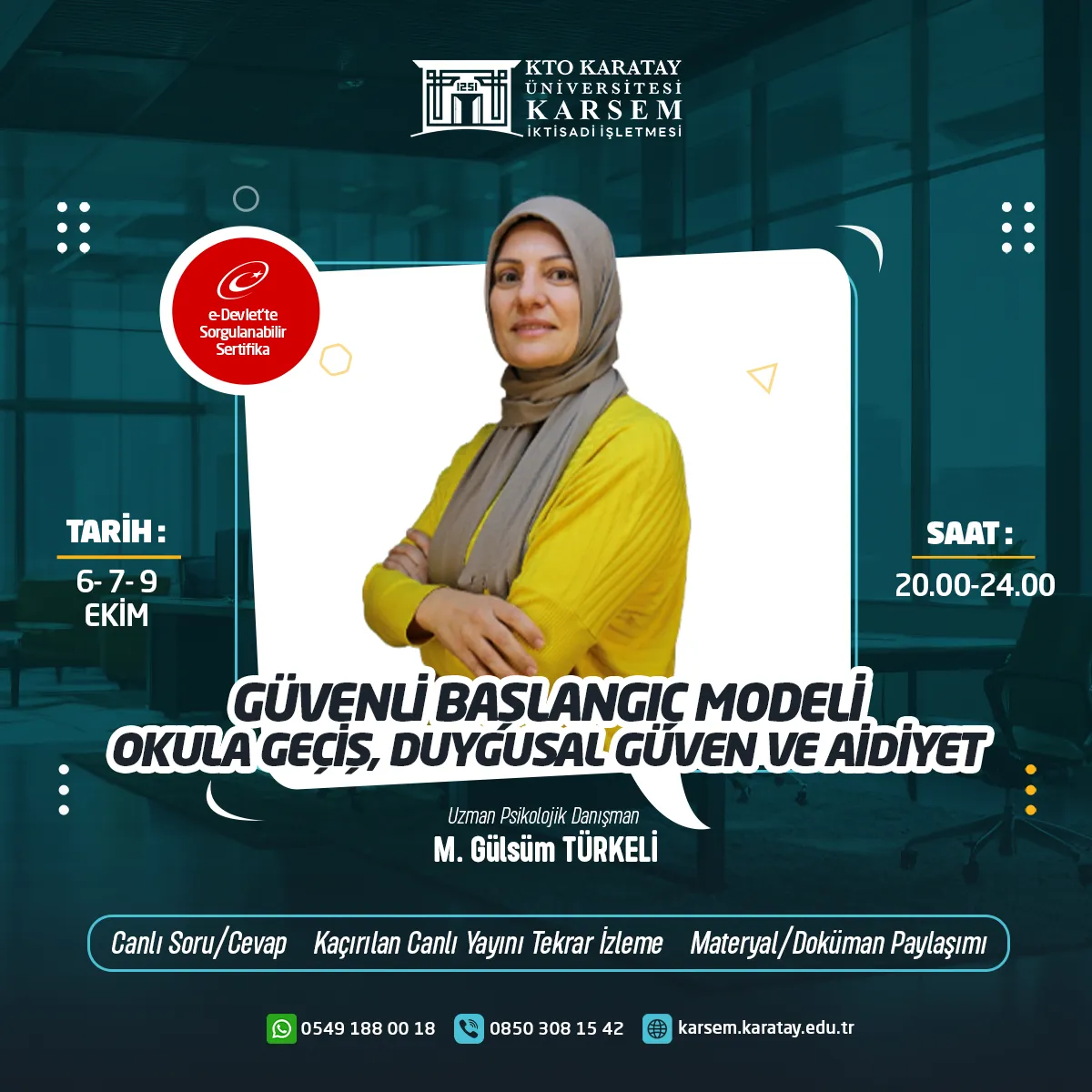 Güvenli Başlangıç Modeli Okula Geçiş, Duygusal Güven ve Aidiyet Eğitimi
