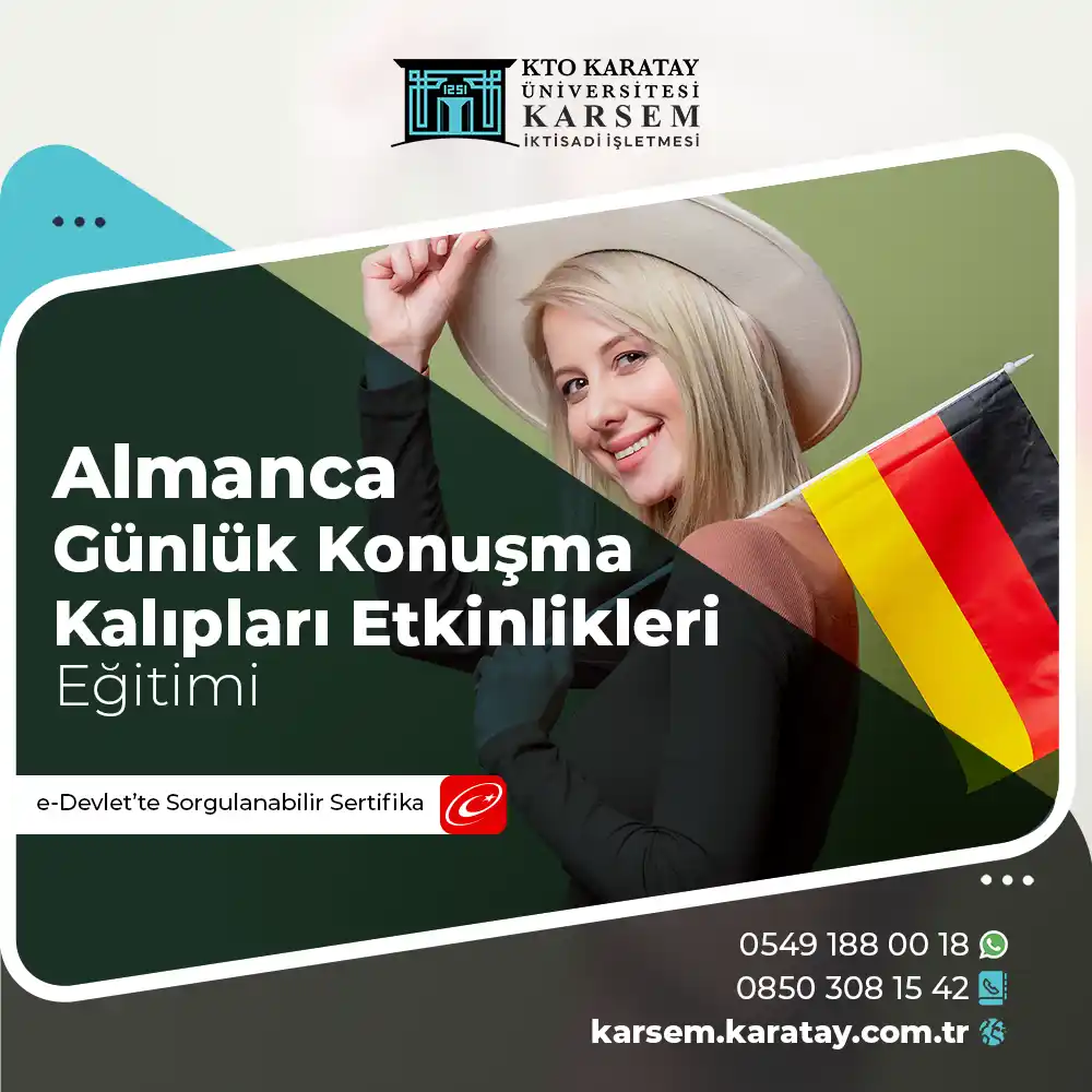 Almanca Günlük Konuşma Kalıpları Eğitimi Sertifika Programı