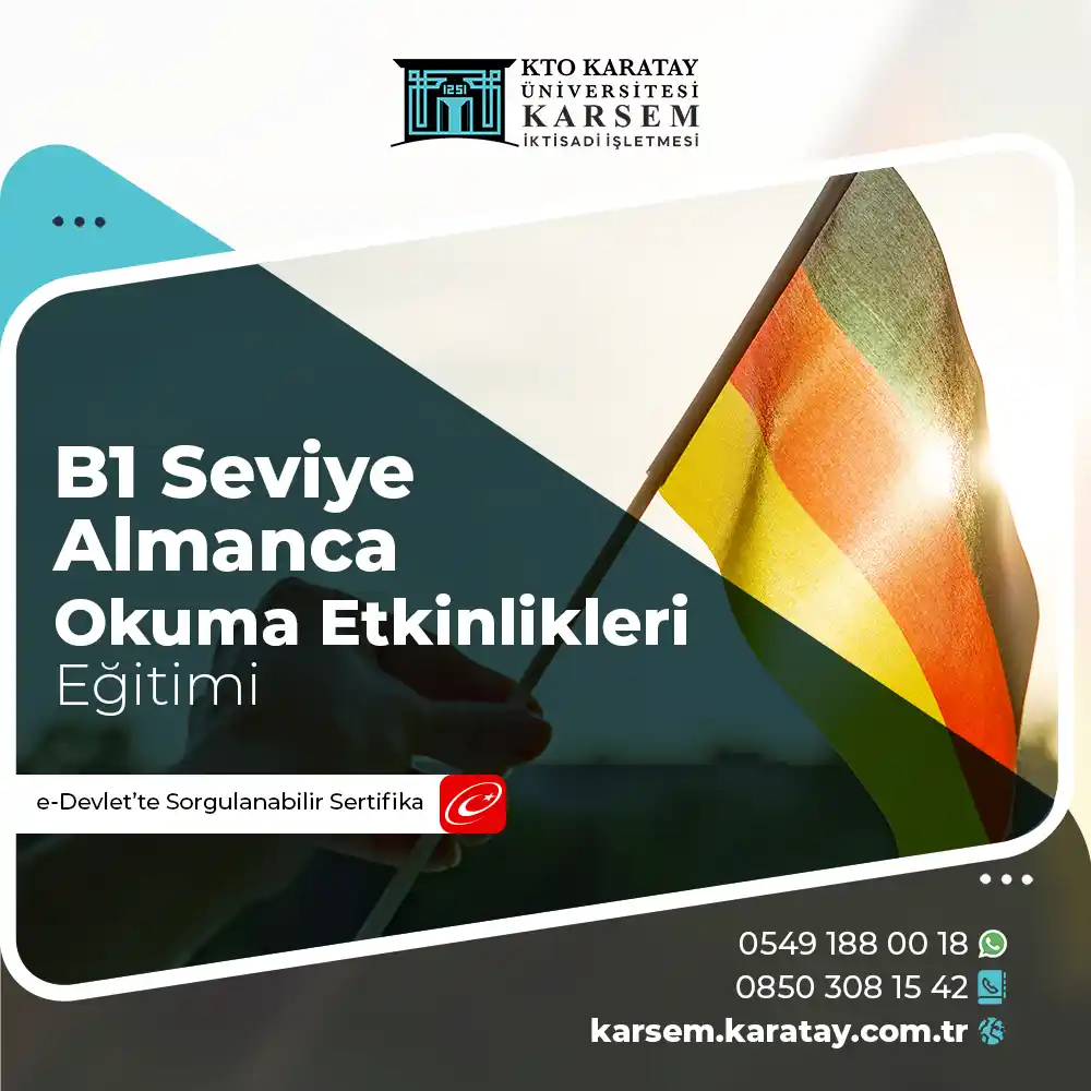 B1 Seviye Almanca Okuma Etkinlikleri Eğitimi Sertifika Programı