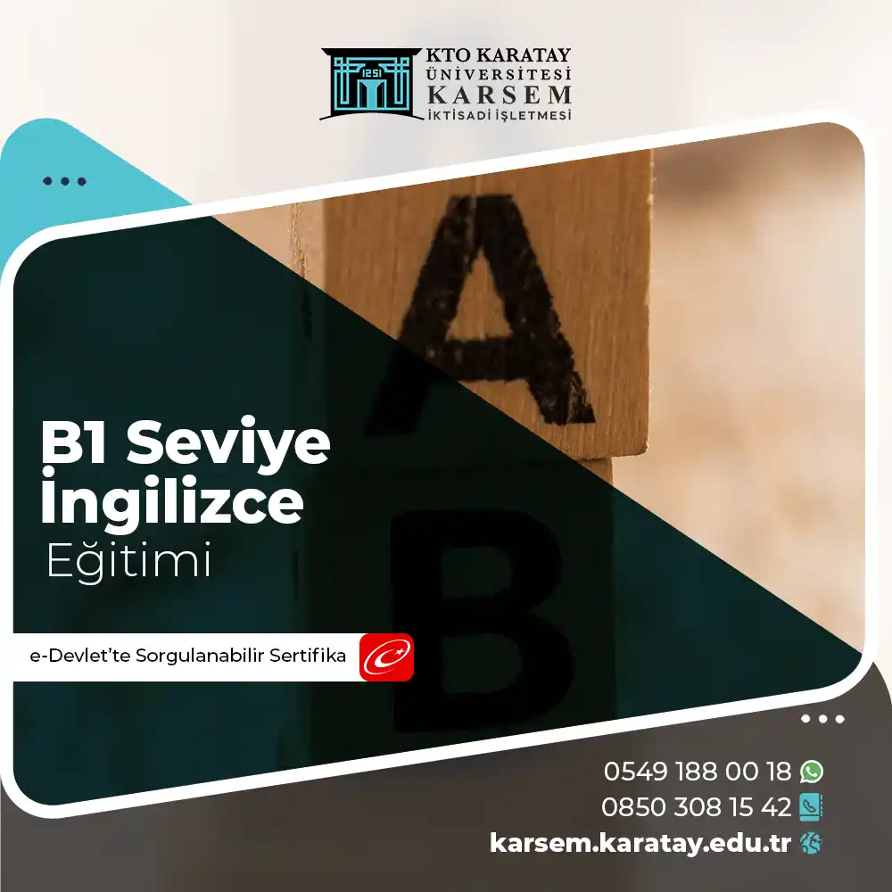 B1 Seviye İngilizce Eğitimi Sertifika Programı