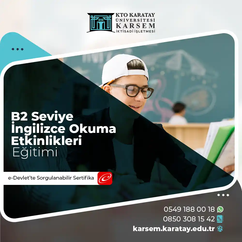 B2 Seviye İngilizce Okuma Etkinlikleri Eğitimi Sertifika Programı