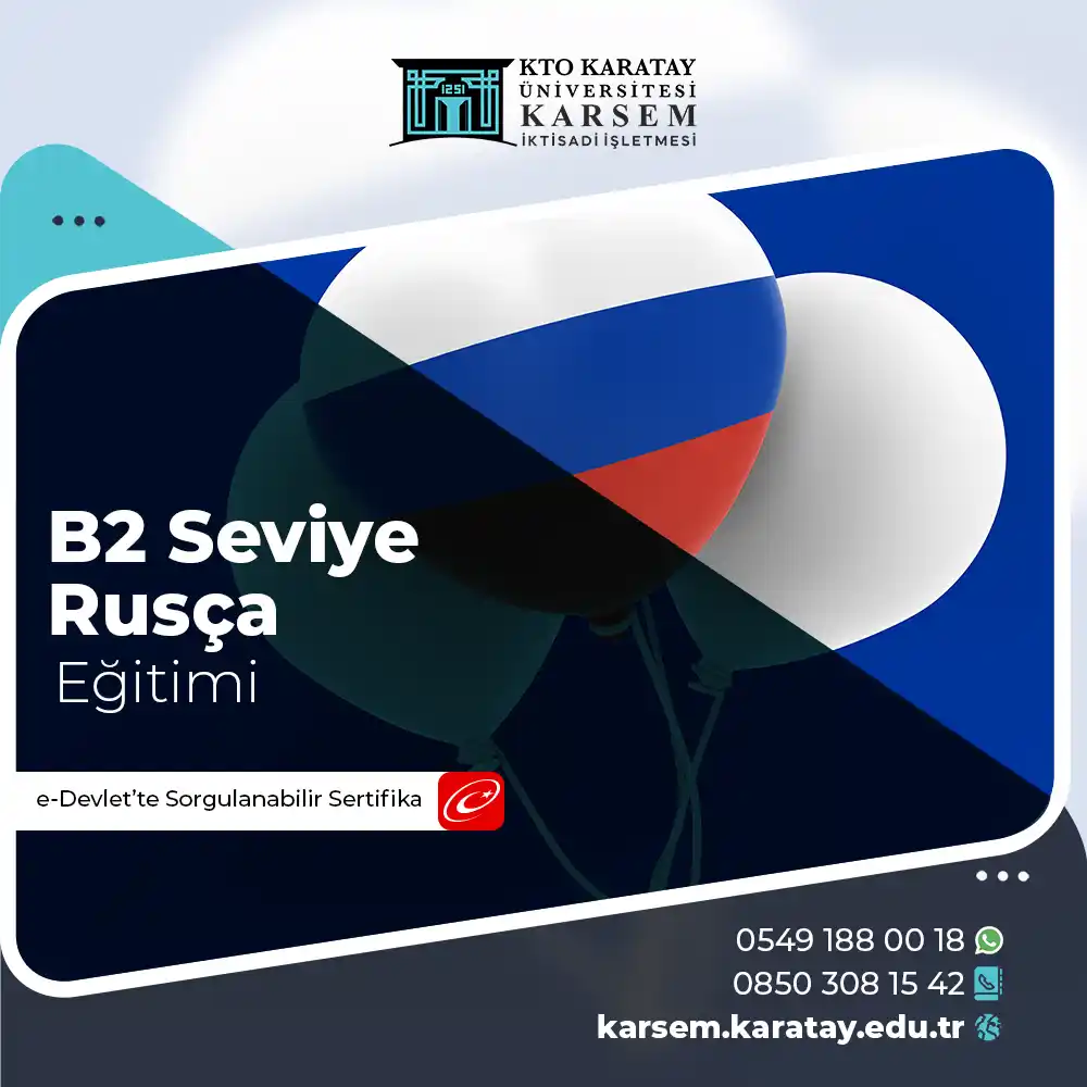 B2 Seviye Rusça Eğitimi Sertifika Programı