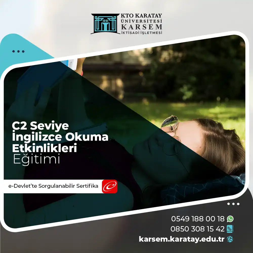 C2 Seviye İngilizce Okuma Etkinlikleri Eğitimi Sertifika Programı