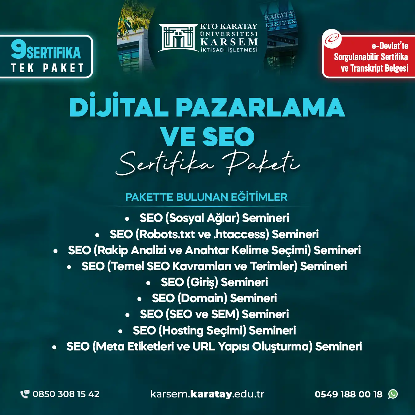 Dijital Pazarlama Ve Seo Seminer Sertifika Paket Programı