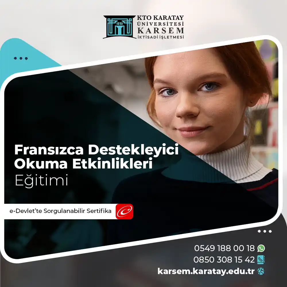 Fransızca Destekleyici Okuma Etkinlikleri Eğitimi Sertifika Programı