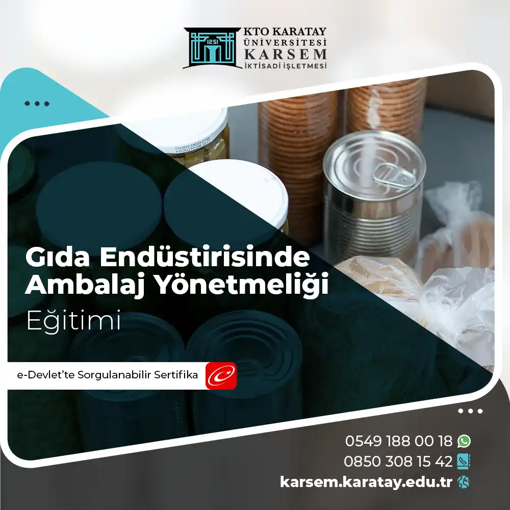 Gıda Endüstrisinde Ambalaj Yönetmeliği Eğitimi Sertifika Programı