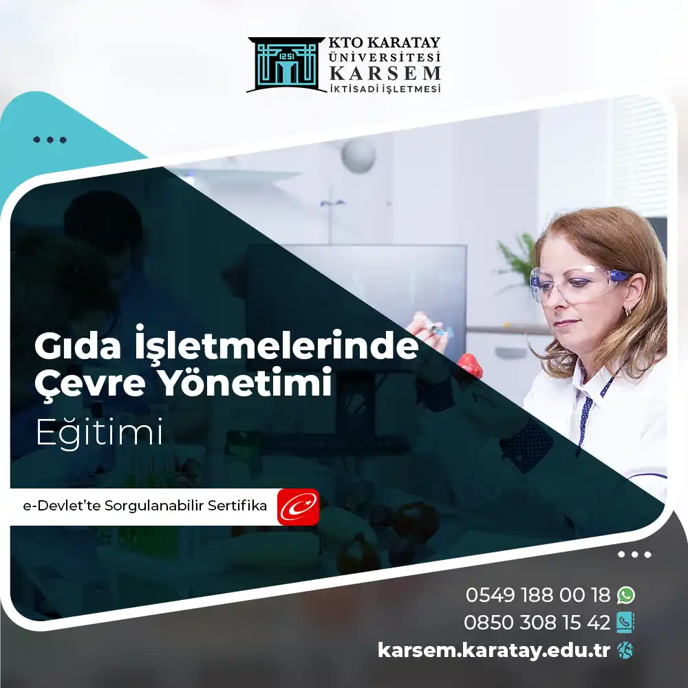 Gıda İşletmelerinde Çevre Yönetimi Eğitimi Sertifika Programı