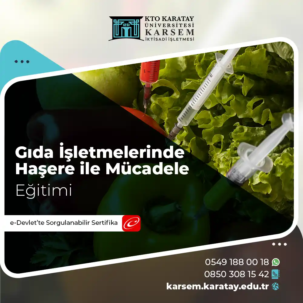 Gıda İşletmelerinde Haşere ile Mücadele Eğitimi Sertifika Programı