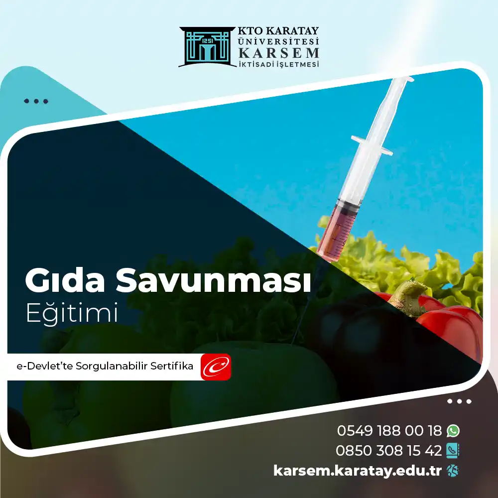 Gıda Savunması Eğitimi Sertifika Programı
