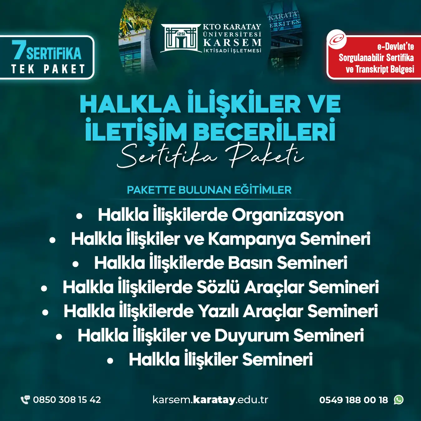 Halkla İlişkiler Ve İletişim Becerileri Seminer Sertifika Paket Programı