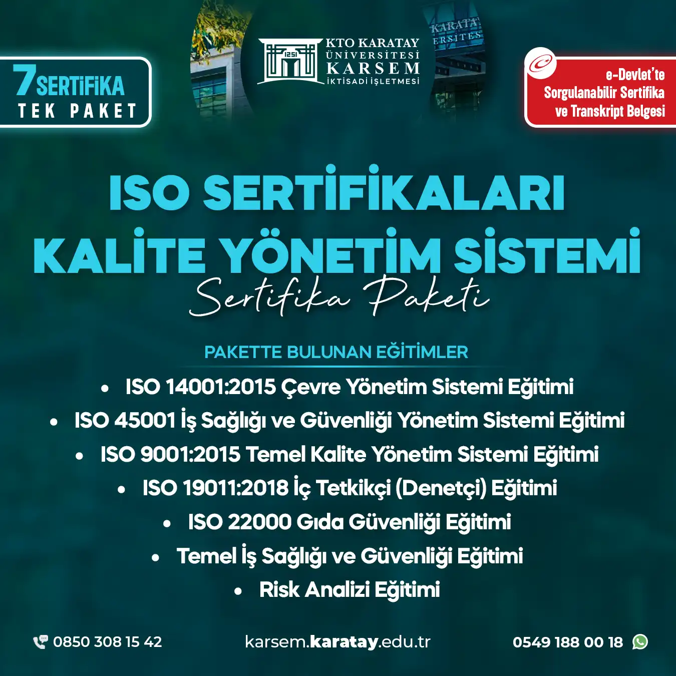 Iso Sertifikaları Kalite Yönetim Sistemi Sertifika Paket Programı