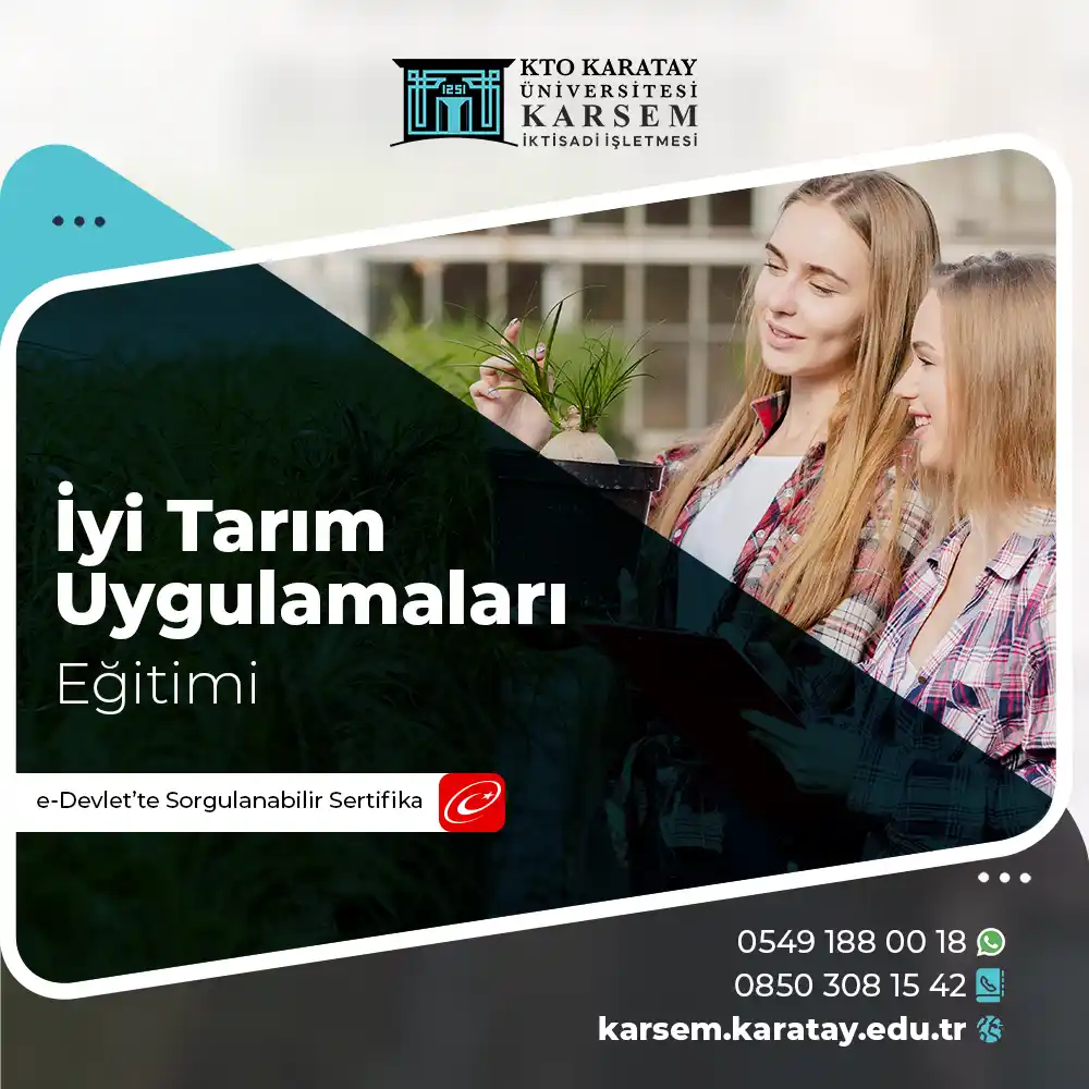 İyi Tarım Uygulamaları Eğitimi Sertifika Programı