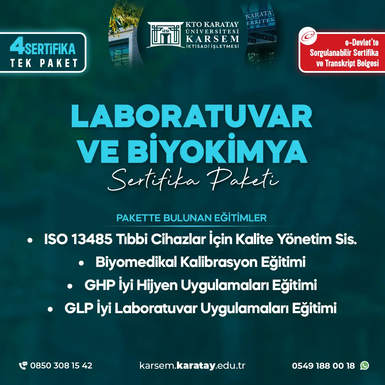 Laboratuvar Ve Bio Kimya Sertifika Paket Programı