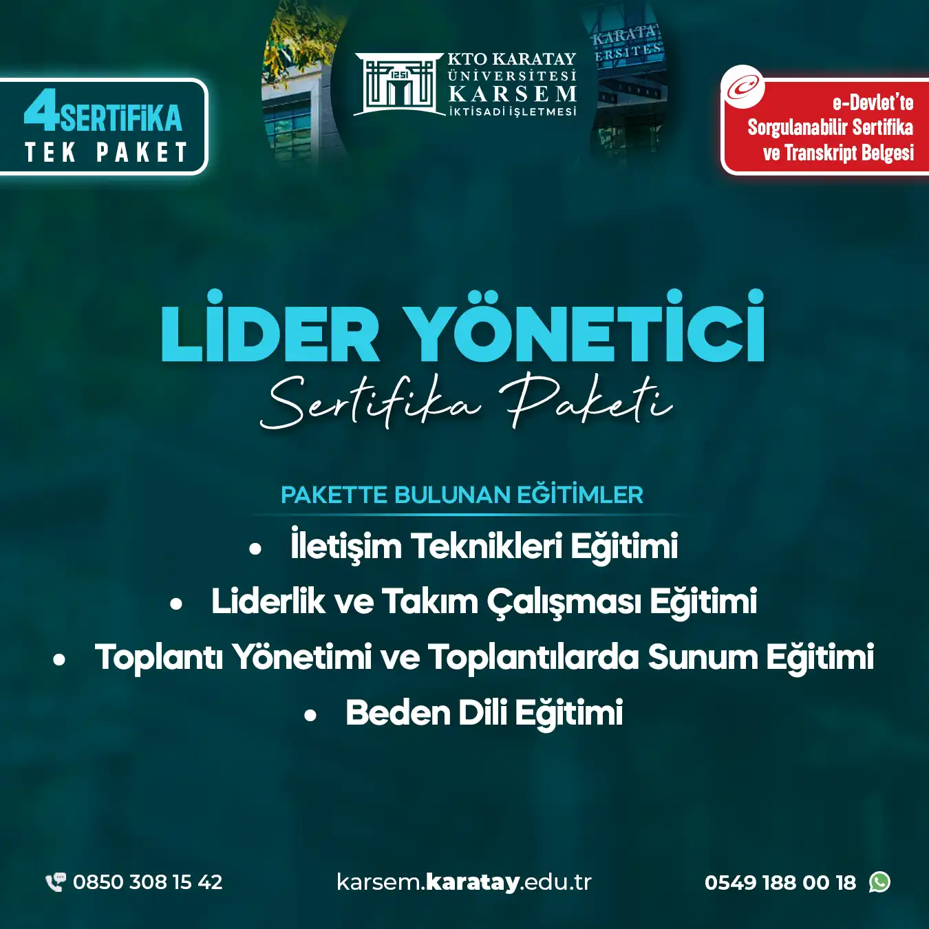 Lider Yönetici Sertifika Paket Programı