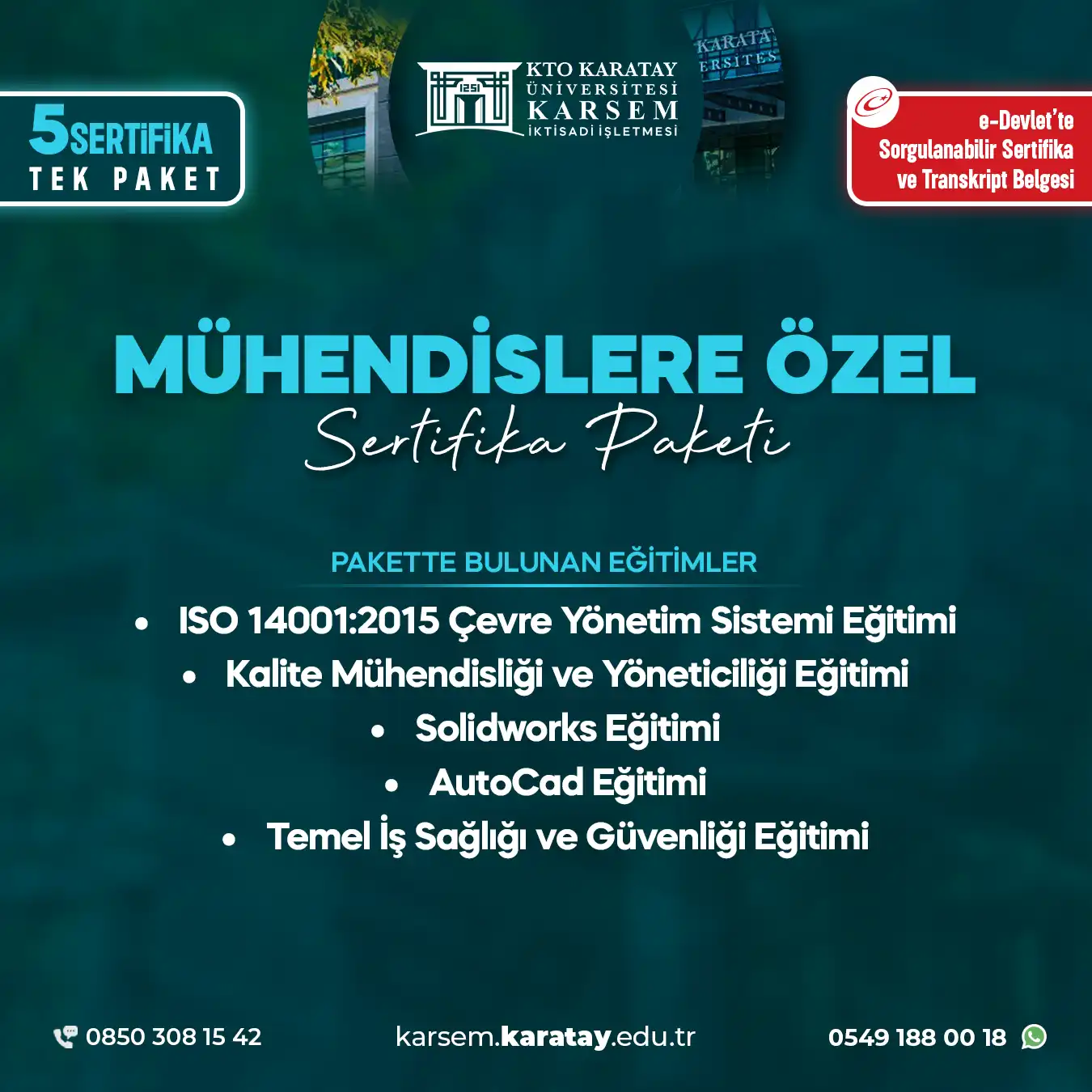 Mühendislere Özel Sertifika Paket Programı