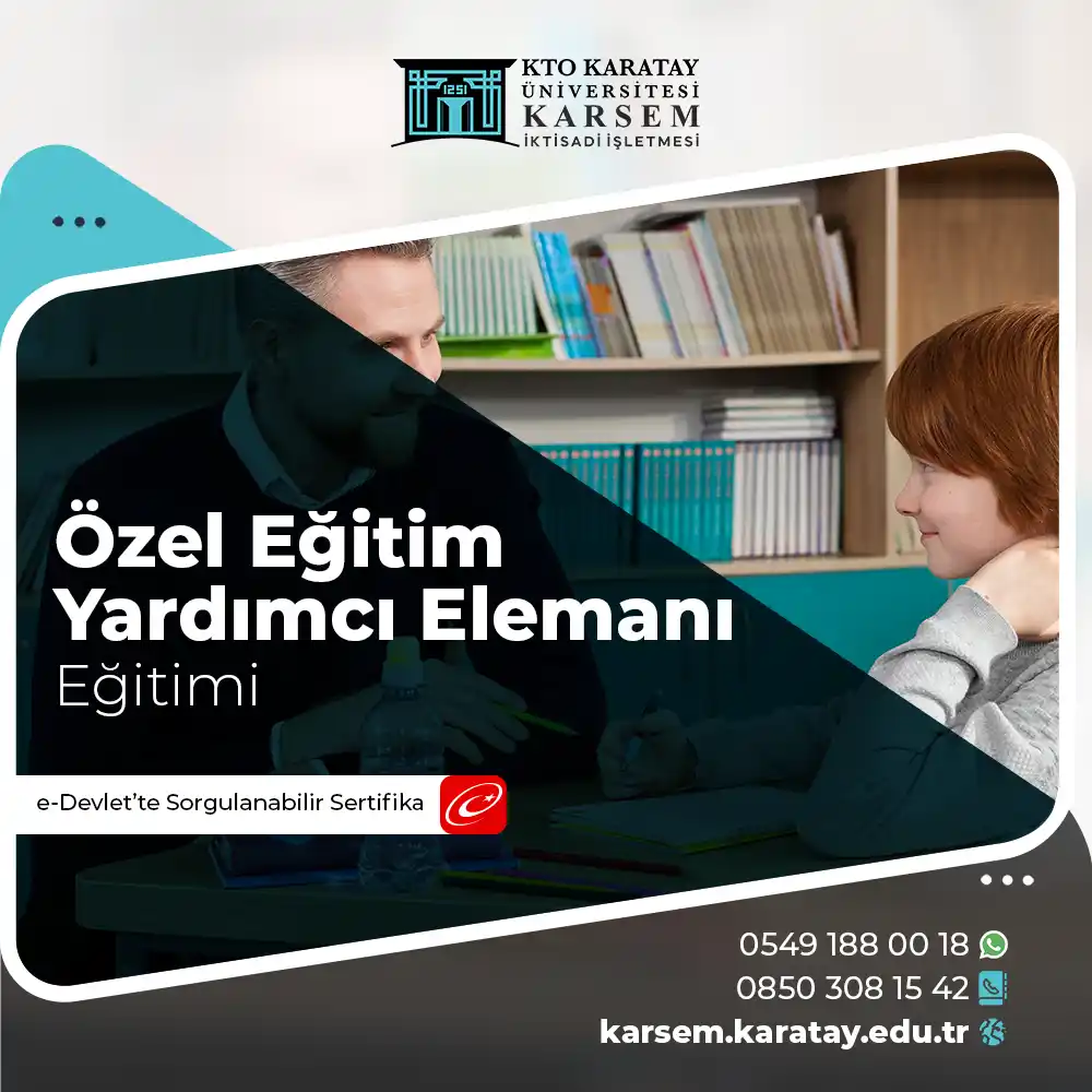 Özel Eğitim Yardımcı Elemanı Eğitimi Sertifika Programı
