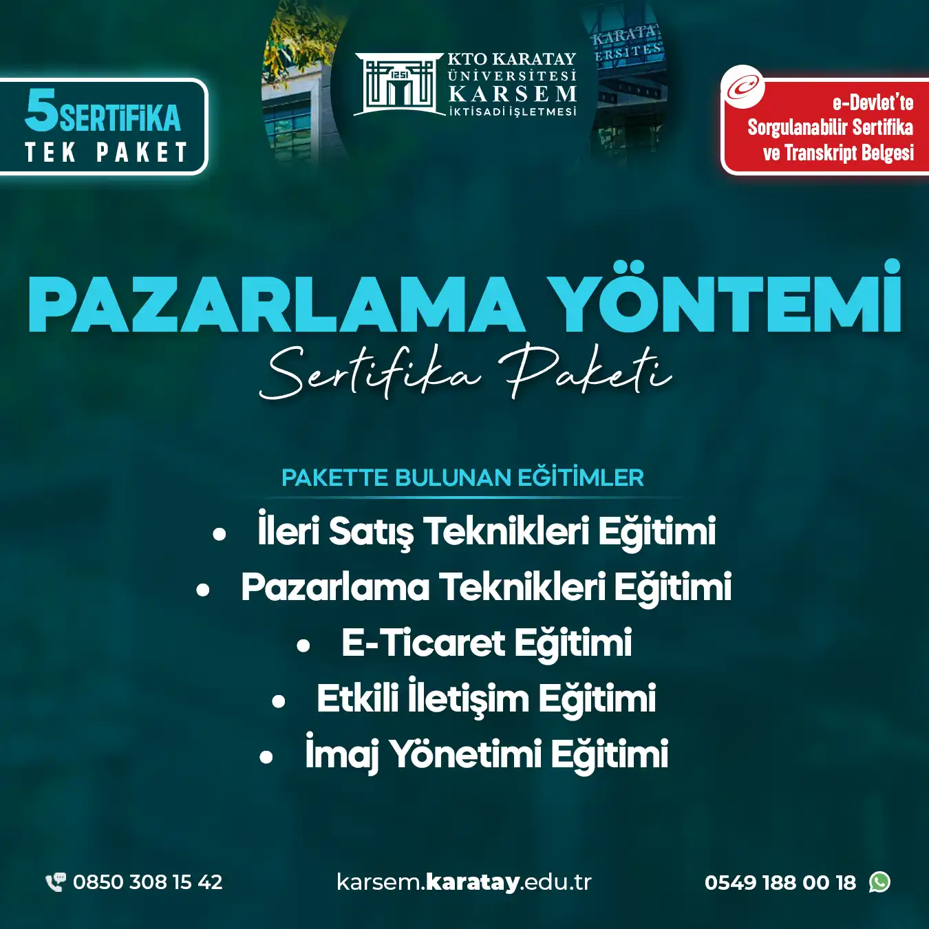 Pazarlama Yönetimi Sertifika Paket Programı