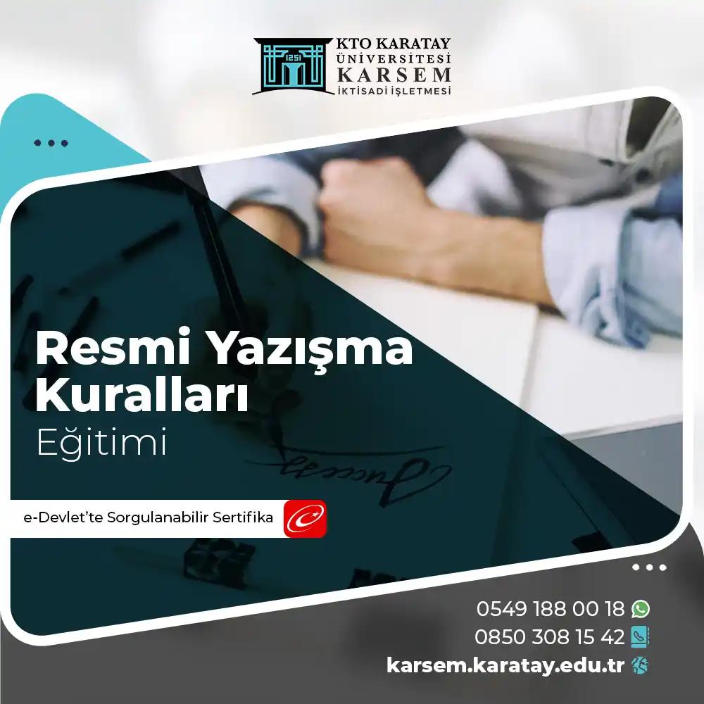 Resmi Yazışma Kuralları Eğitimi Sertifika Programı