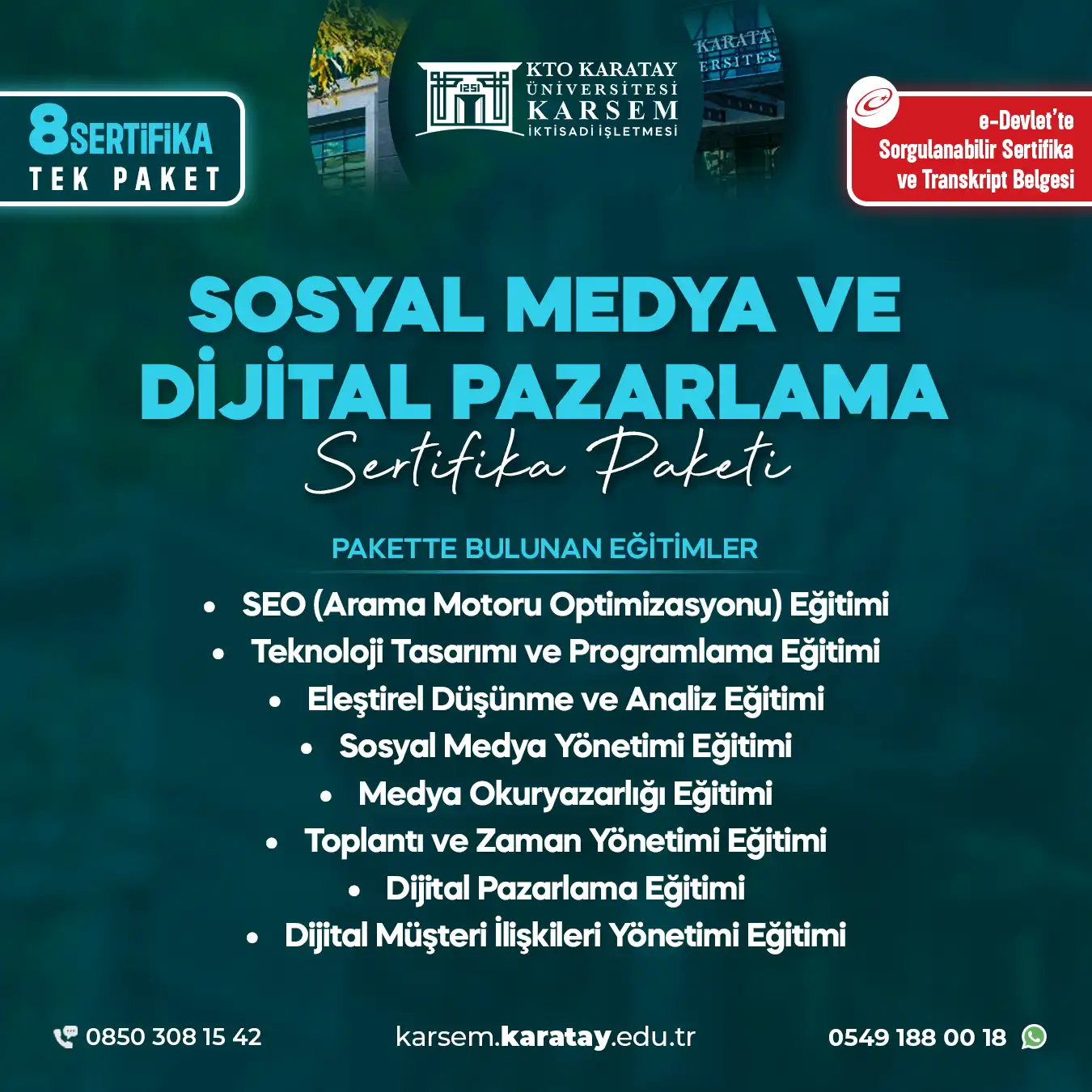 Sosyal Medya Ve Dijital Pazarlama Uzmanı Geliştirme Sertifika Paket Programı