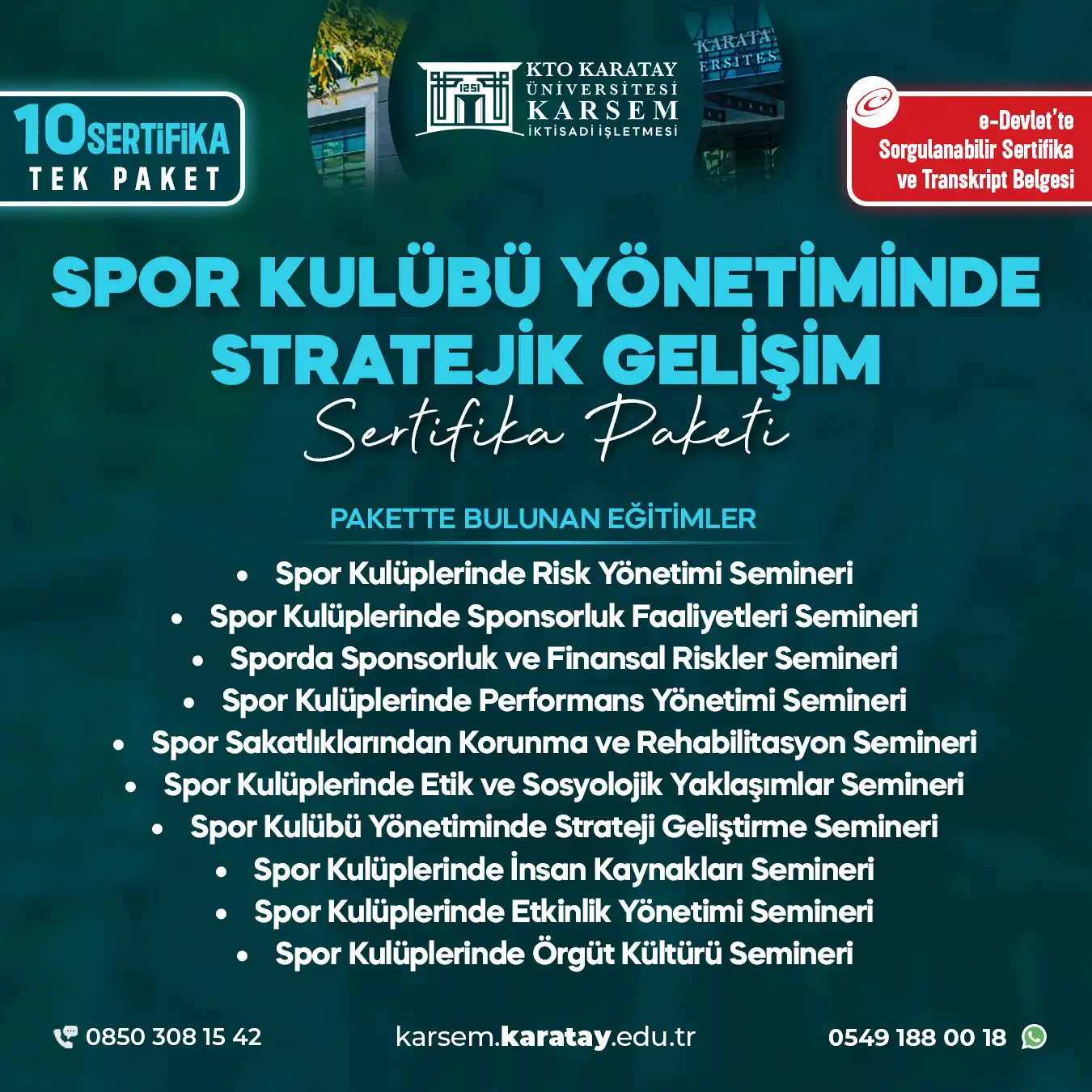 Spor Kulübü Yönetiminde Stratejik Gelişim Sertifika Paket Programı