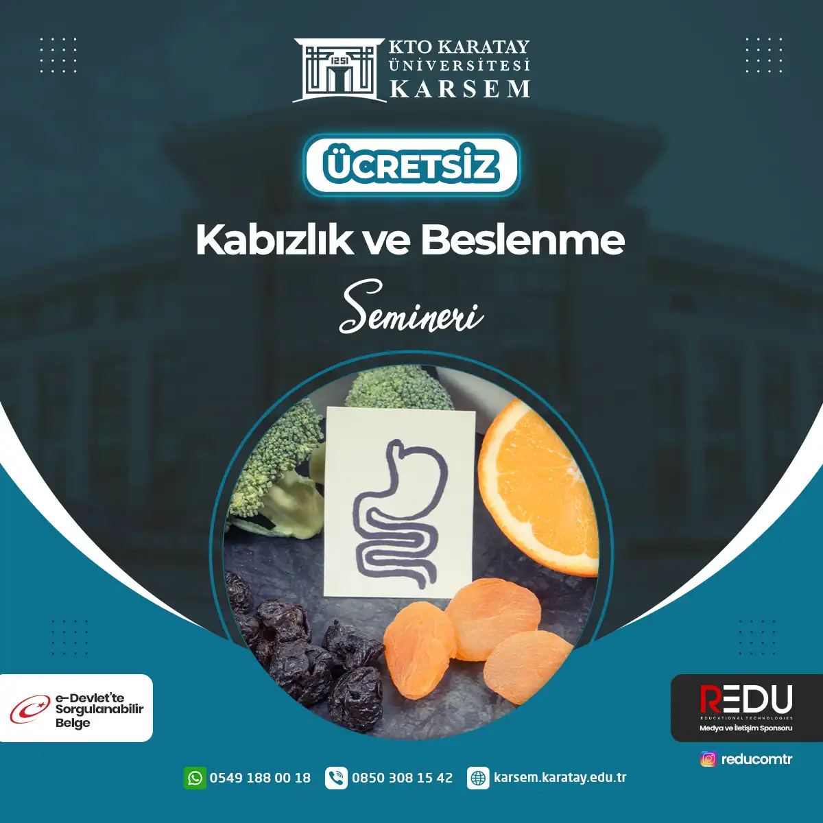 Ücretsiz - Kabızlık ve Beslenme Semineri