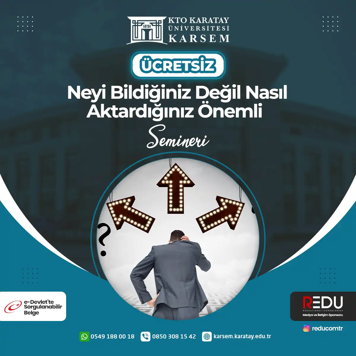 Ücretsiz - Neyi Bildiğiniz Değil Nasıl Aktardığınız Önemli Semineri