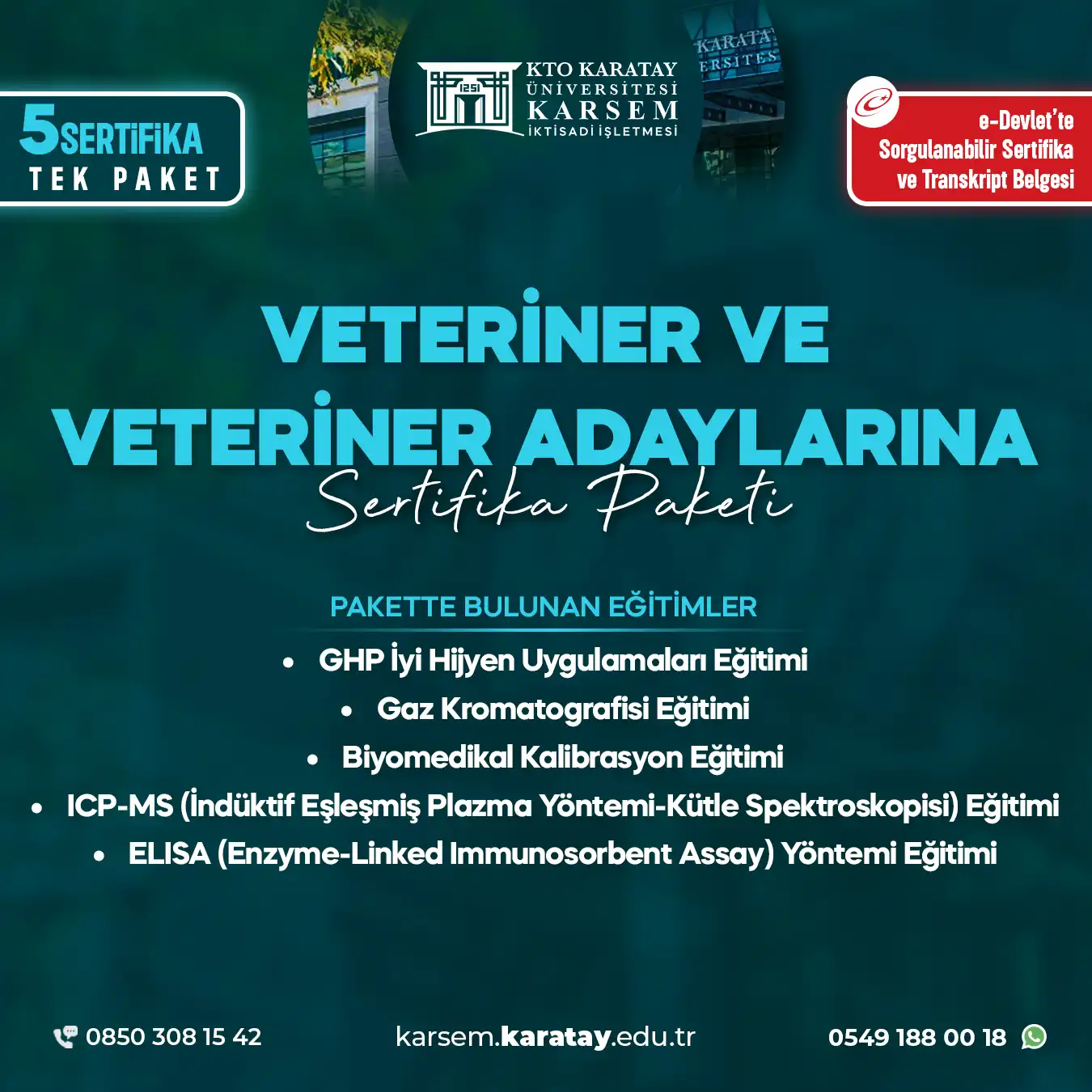 Veteriner Ve Vetirener Adaylarına Özel Sertifika Paket Programı