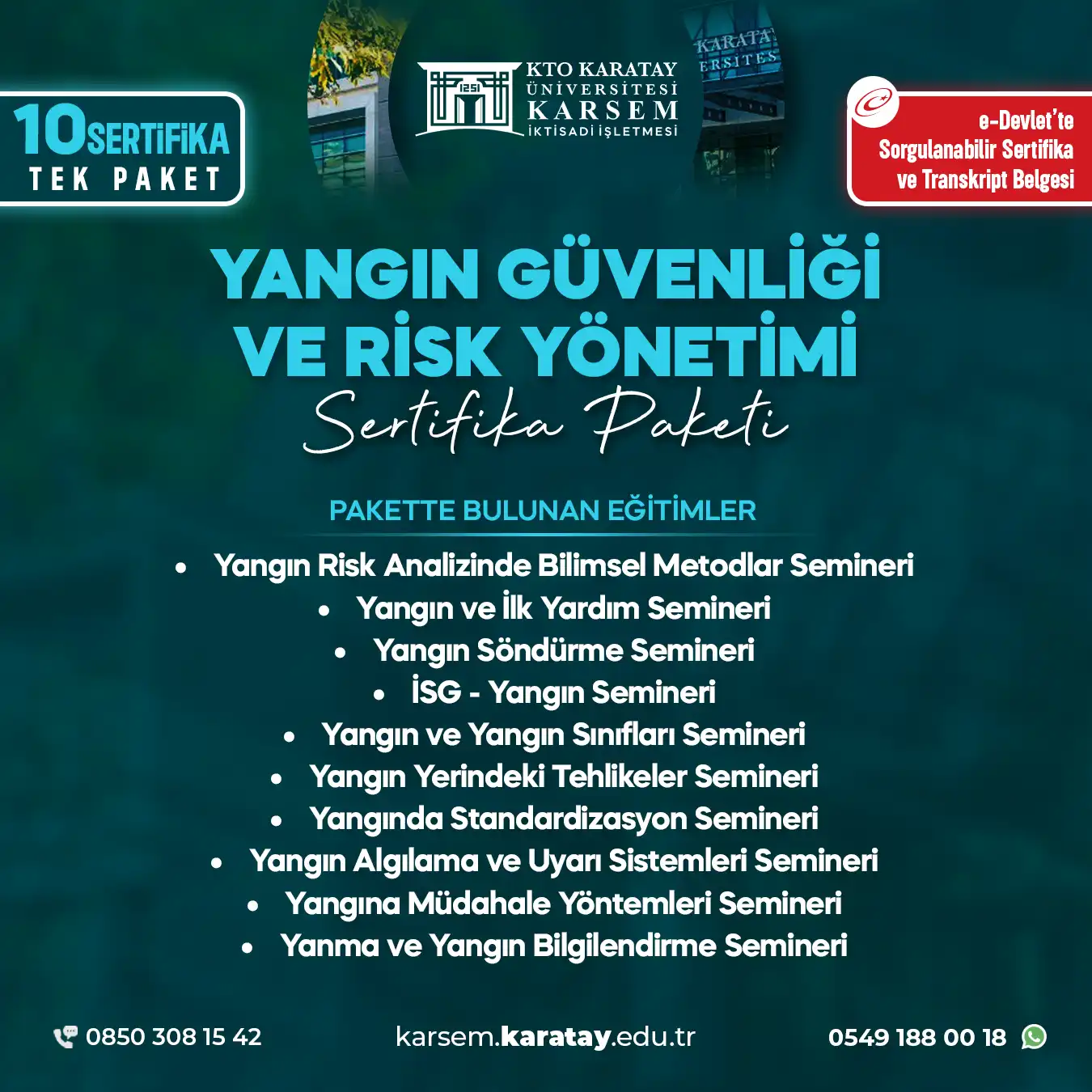 Yangın Güvenliği Ve Risk Yönetimi Sertifika Paket Programı